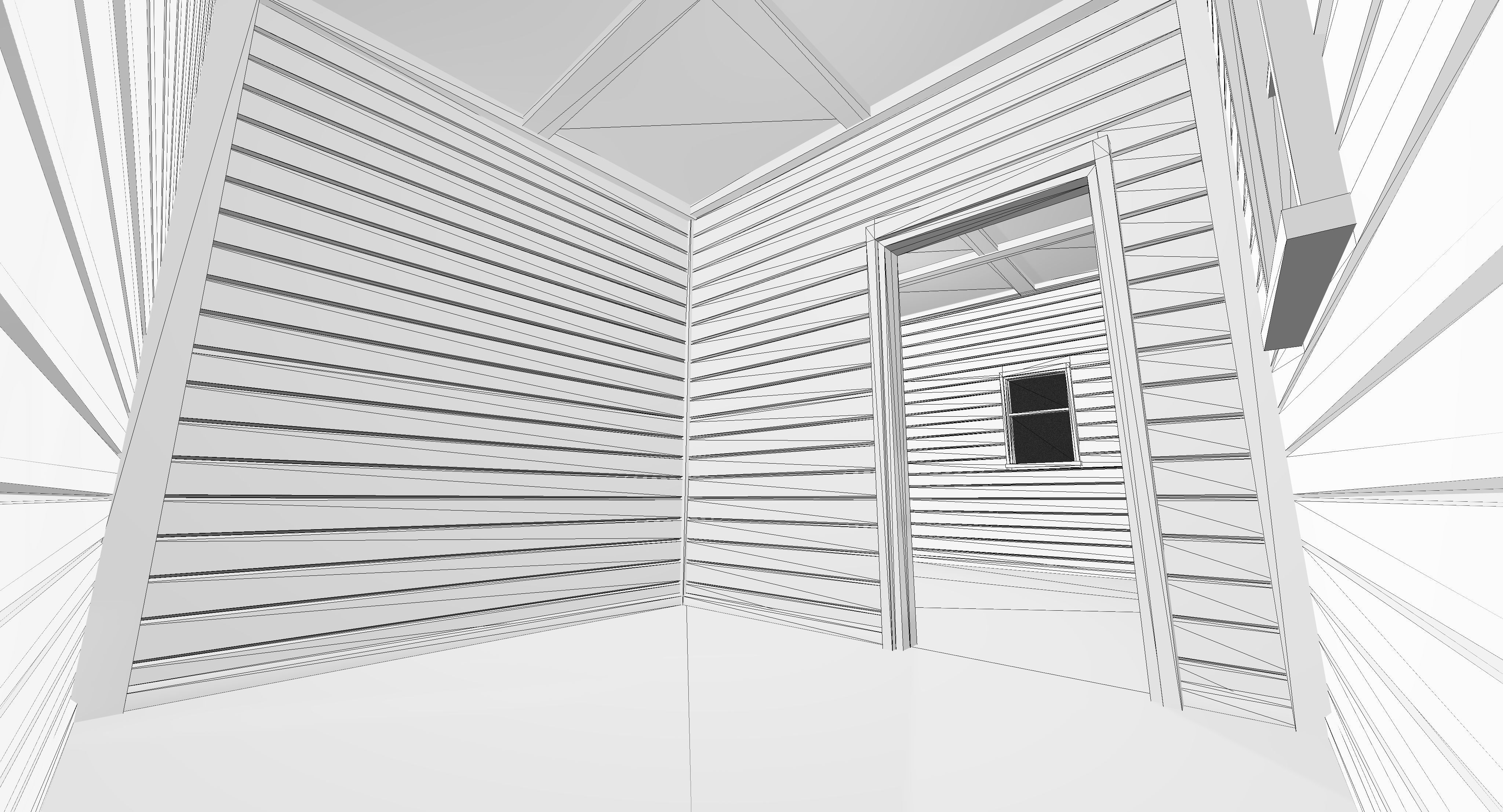 Boston House 03 - Enterable Low-poly 3D model_12