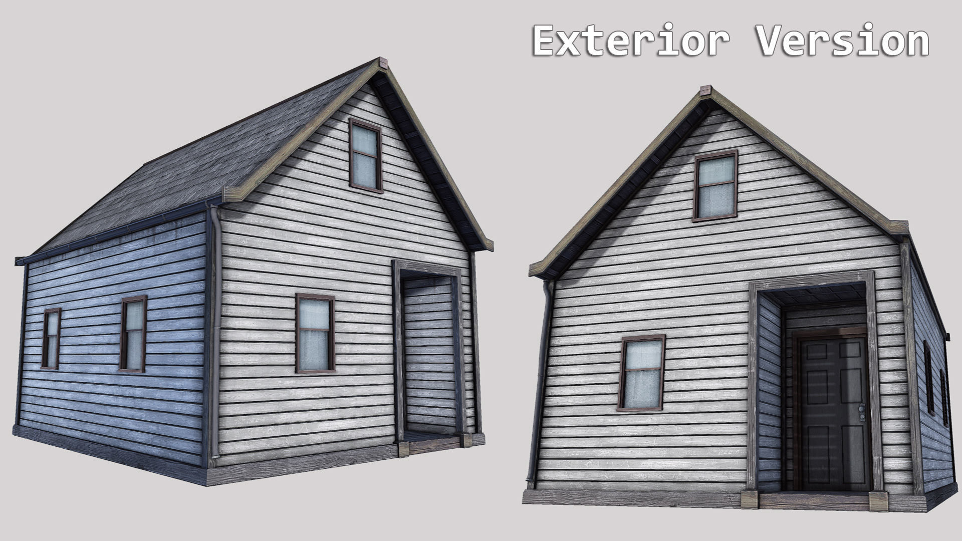 Boston House 03 - Enterable Low-poly 3D model_15