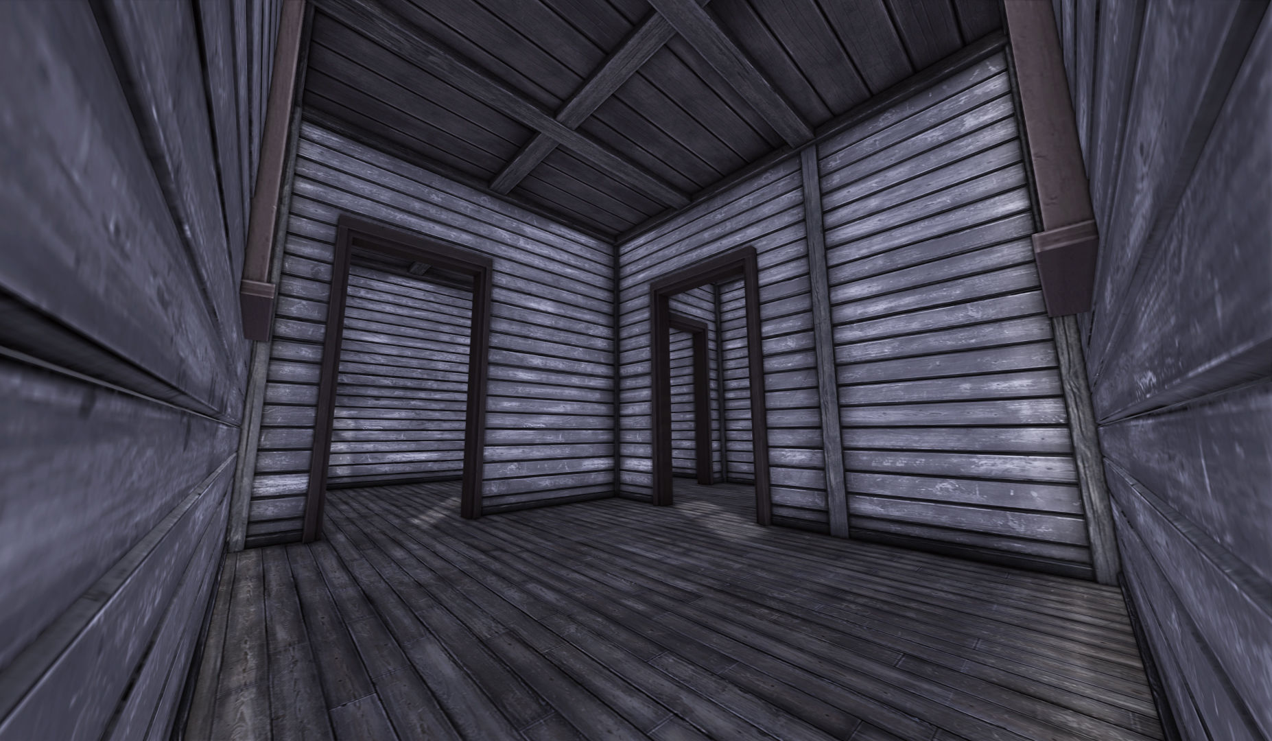 Boston House 03 - Enterable Low-poly 3D model_6