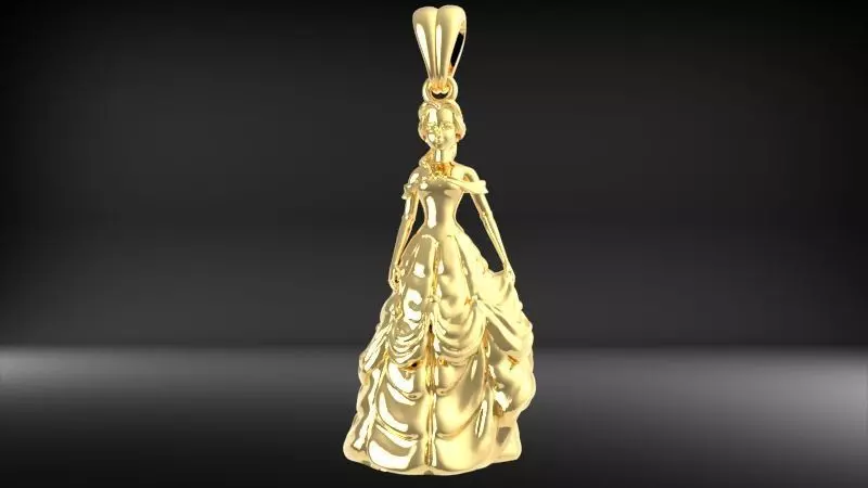 PRINCESS PENDANT 3D print model_1