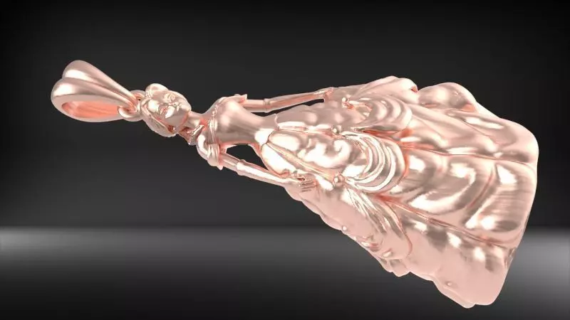 PRINCESS PENDANT 3D print model_7