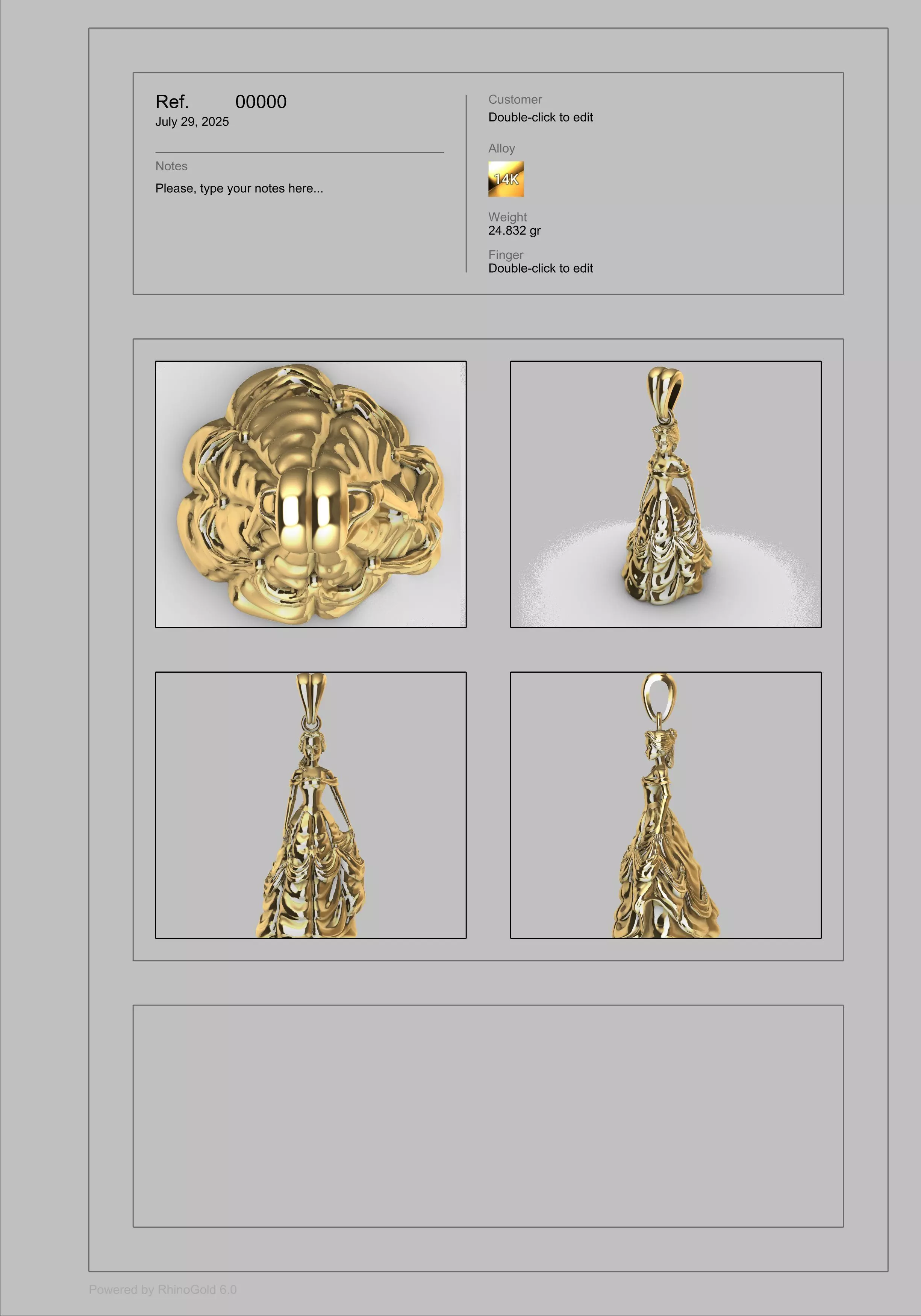 PRINCESS PENDANT 3D print model_21