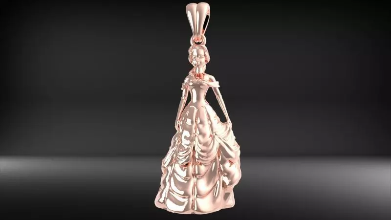 PRINCESS PENDANT 3D print model_4