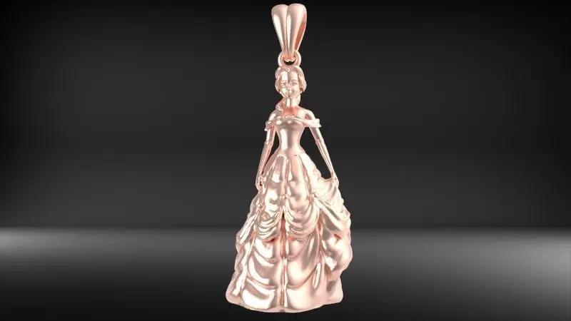 PRINCESS PENDANT 3D print model_6