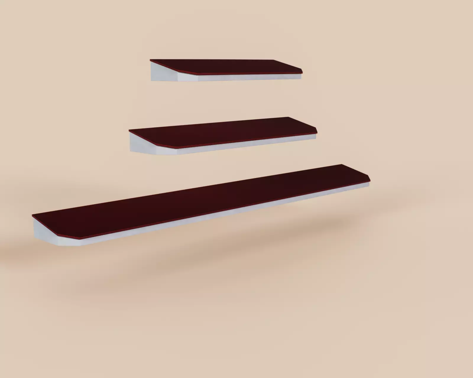 Exterior Awning Type F Set of 3 Low-poly 3D model_4