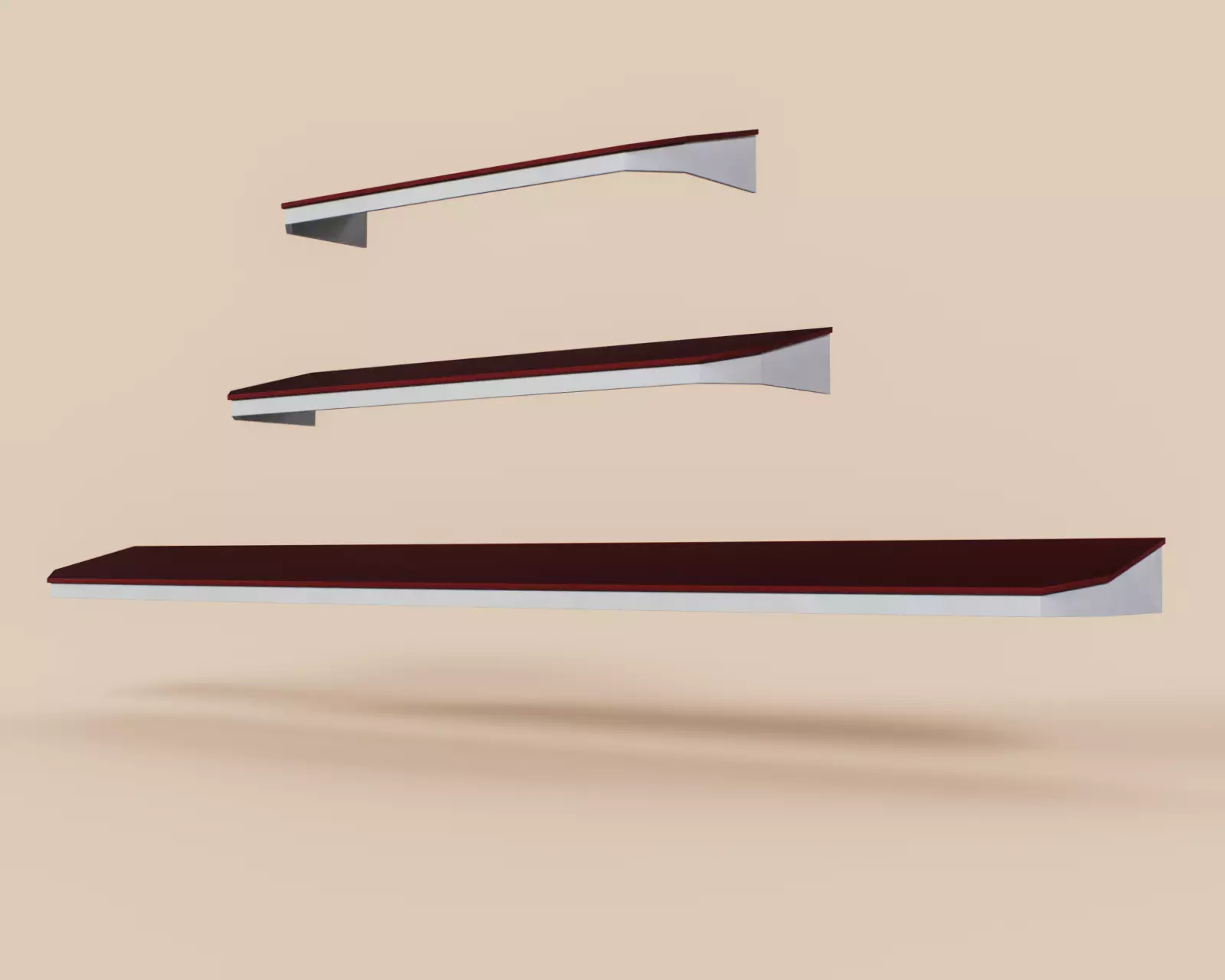 Exterior Awning Type F Set of 3 Low-poly 3D model_0