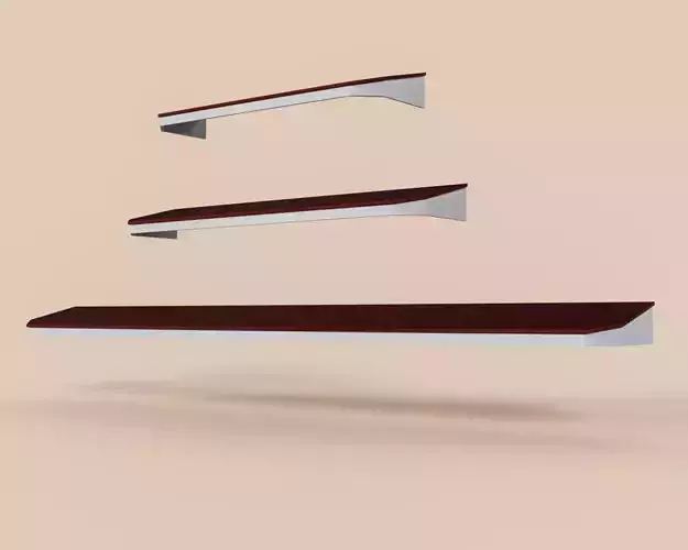 Exterior Awning Type F Set of 3 Low-poly 3D model
