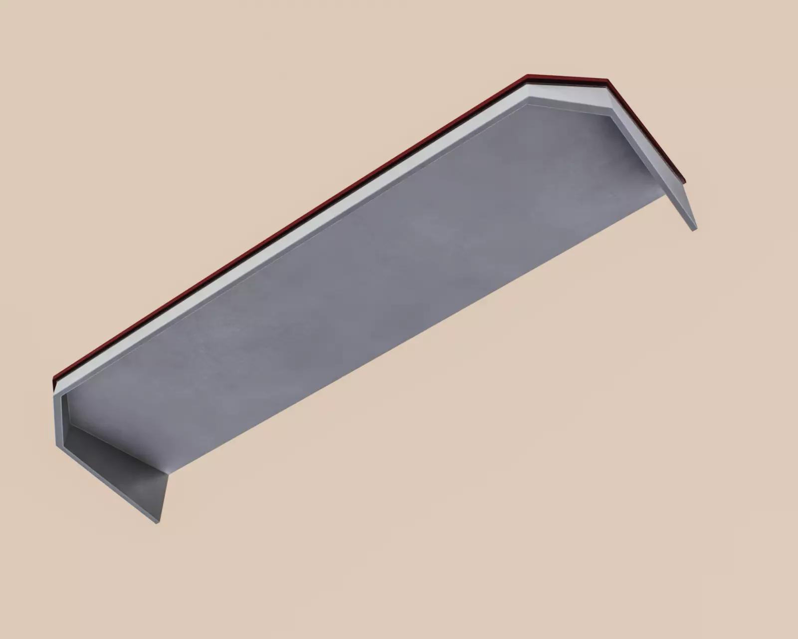 Exterior Awning Type F Set of 3 Low-poly 3D model_2