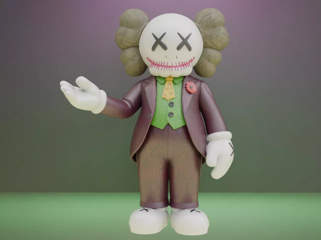 Kaws x Joker Collectible Art Toy Printable 3D print model