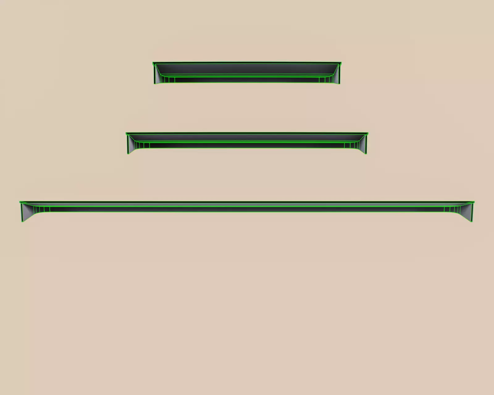 Exterior Awning Type G Set of 3 Low-poly 3D model_15