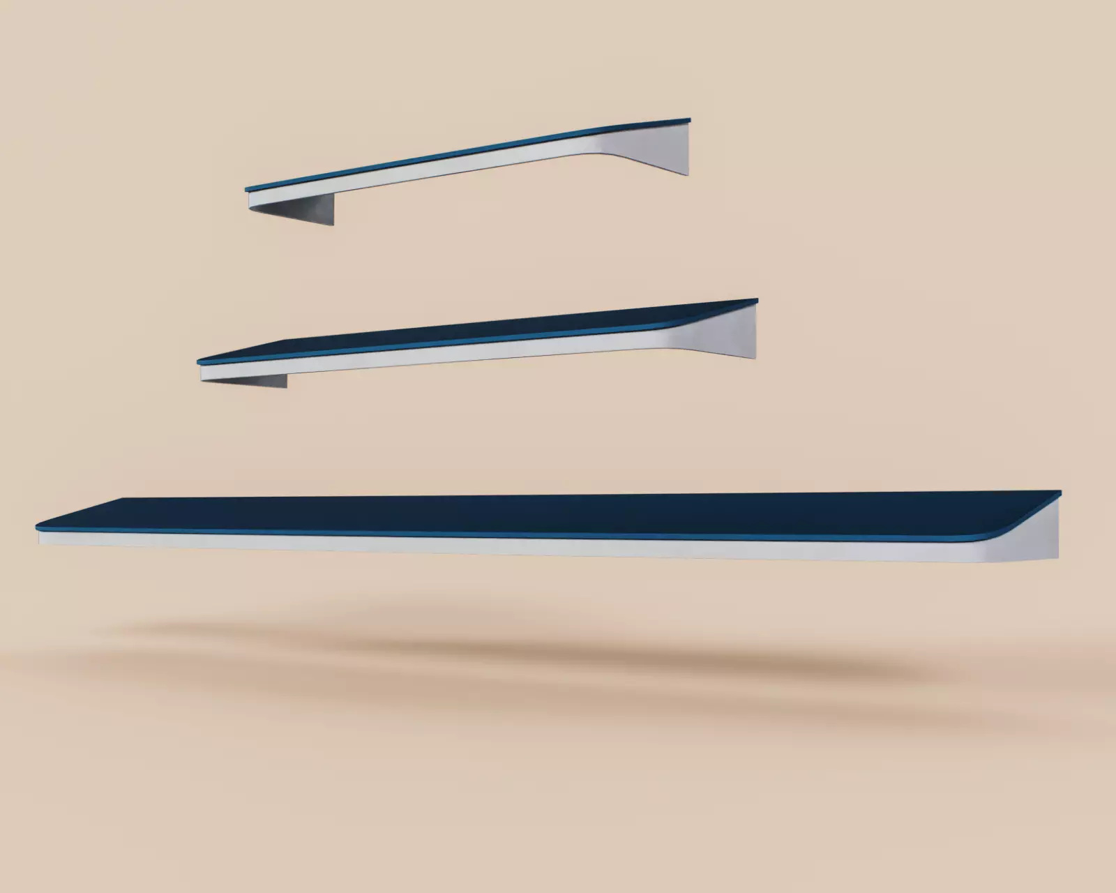 Exterior Awning Type G Set of 3 Low-poly 3D model_0