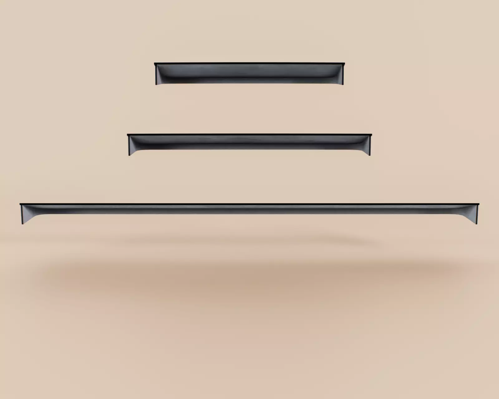 Exterior Awning Type G Set of 3 Low-poly 3D model_7