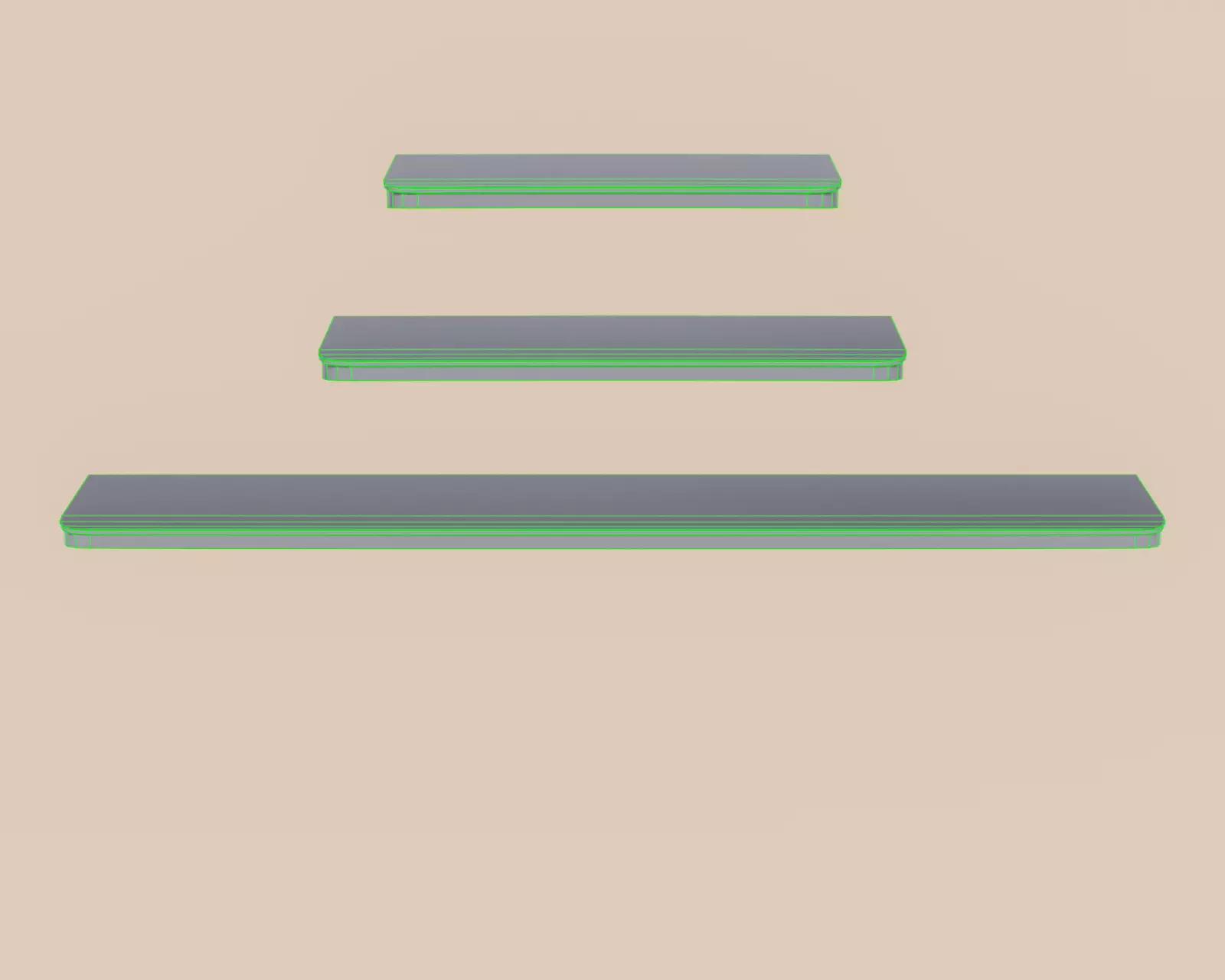 Exterior Awning Type G Set of 3 Low-poly 3D model_11