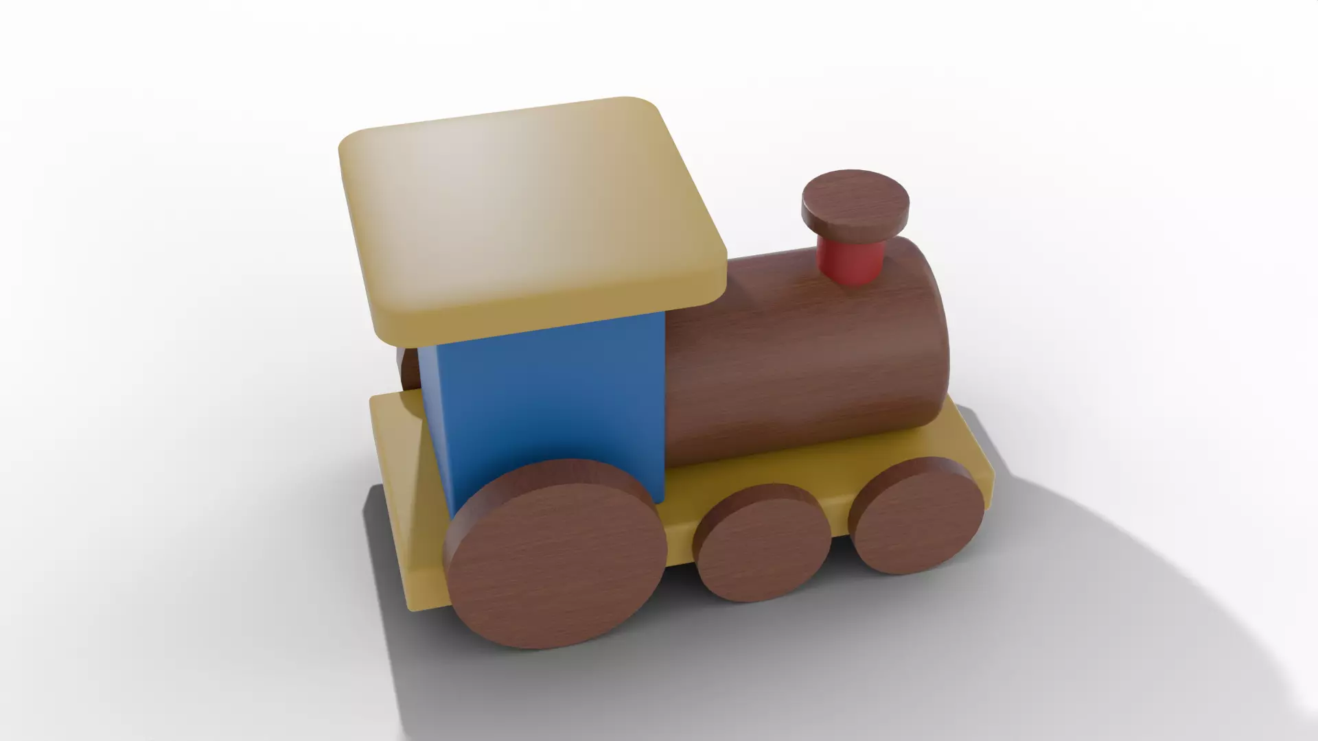  Toy Train 3D - Low Poly - Animation - Game - Decoration Low-poly 3D model_2