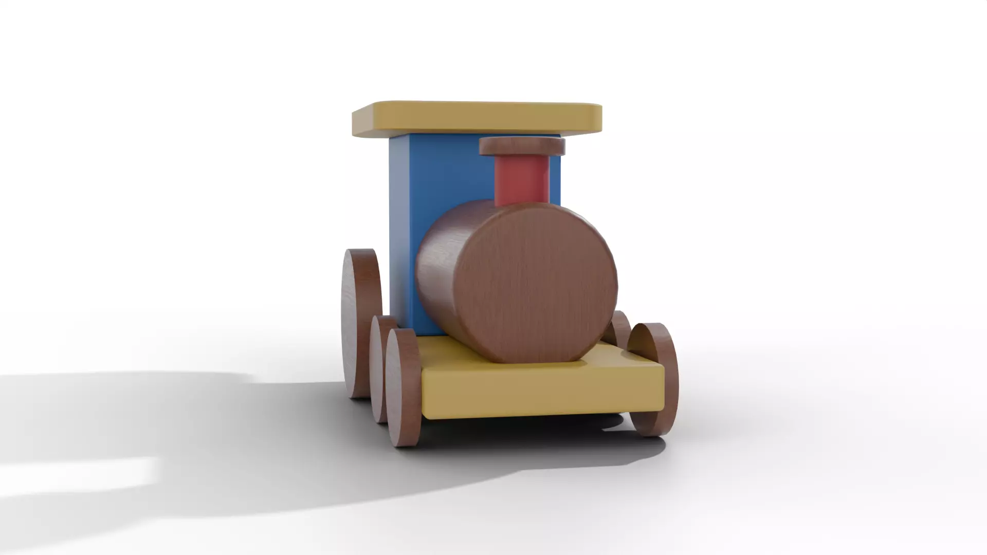  Toy Train 3D - Low Poly - Animation - Game - Decoration Low-poly 3D model_4