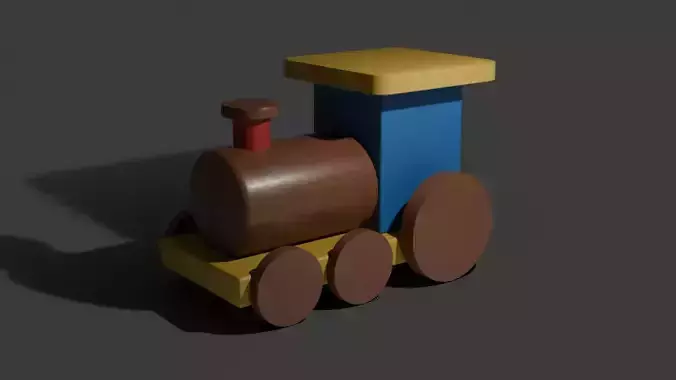  Toy Train 3D - Low Poly - Animation - Game - Decoration Low-poly 3D model