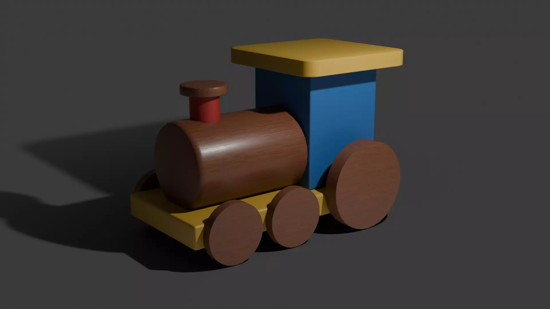  Toy Train 3D - Low Poly - Animation - Game - Decoration Low-poly 3D model_0