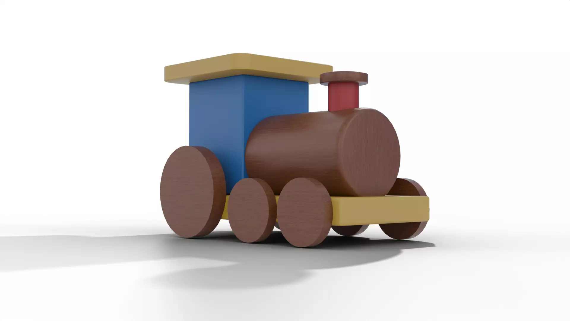  Toy Train 3D - Low Poly - Animation - Game - Decoration Low-poly 3D model_1