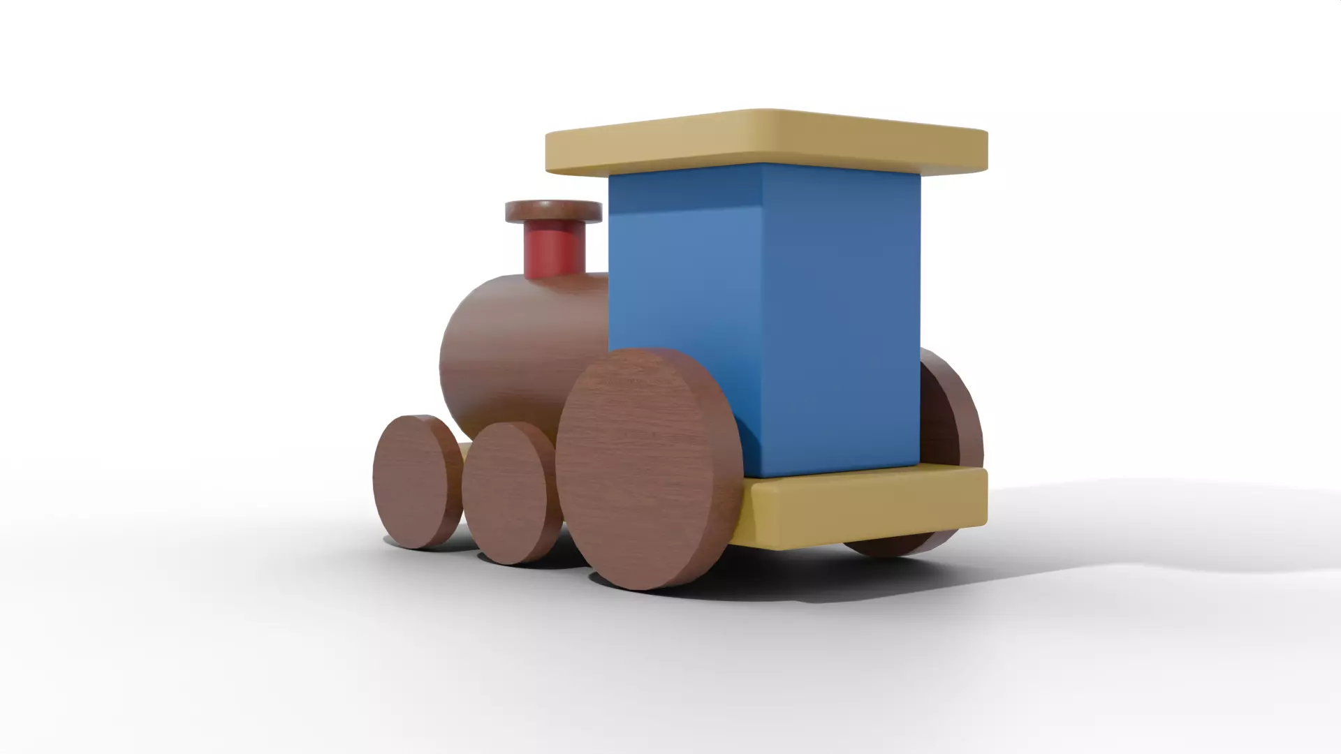  Toy Train 3D - Low Poly - Animation - Game - Decoration Low-poly 3D model_3