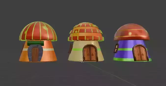 Mushrooms huts