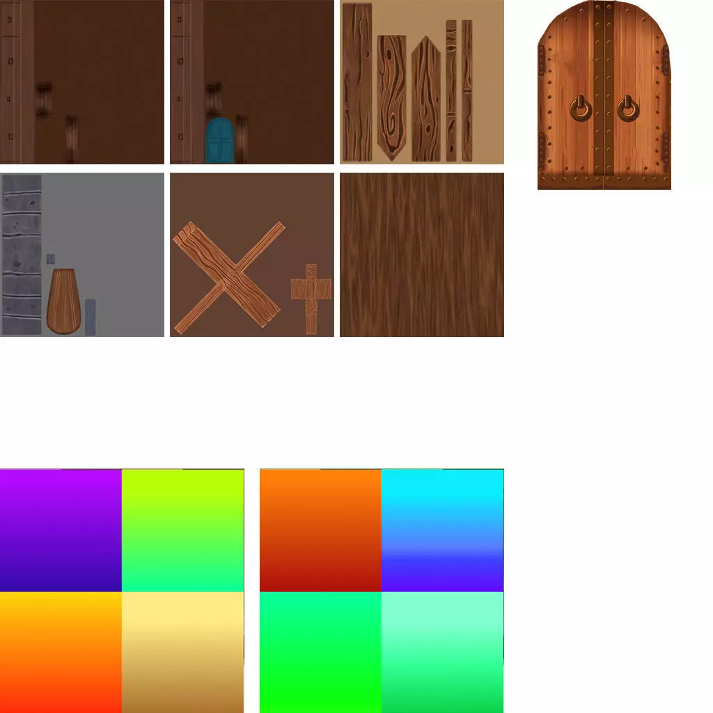 Mushrooms huts Low-poly 3D model_4