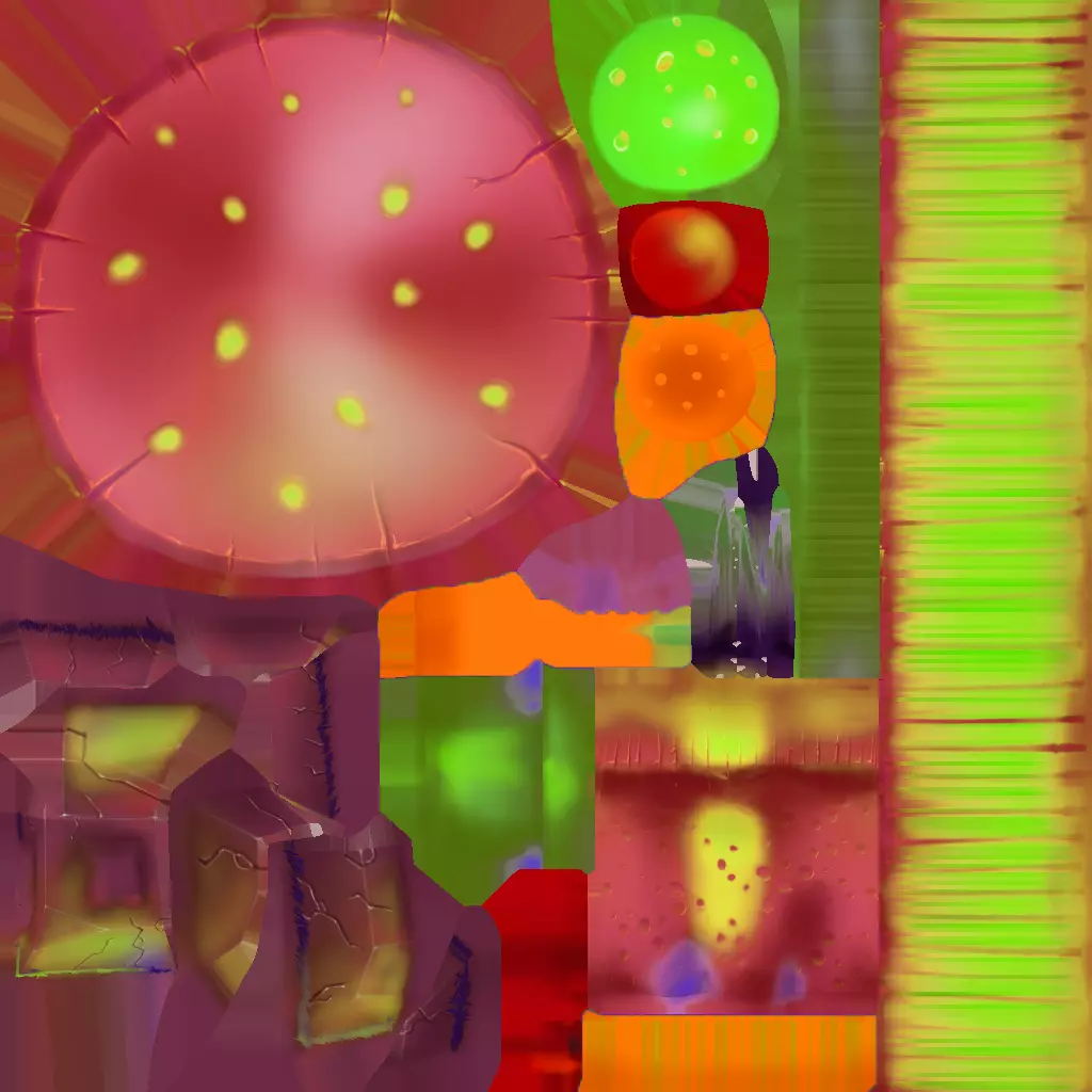 Mushrooms huts Low-poly 3D model_2