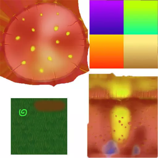 Mushrooms huts Low-poly 3D model_3