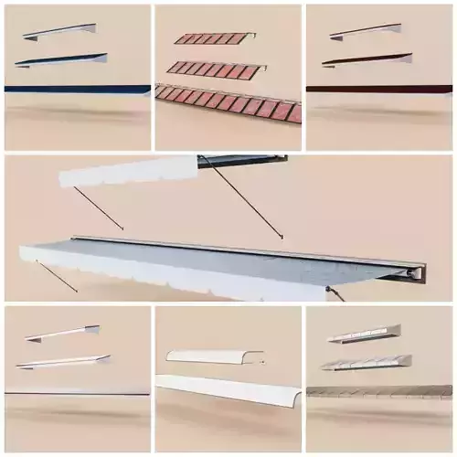 19 different Exterior Awnings 3D Model Collection