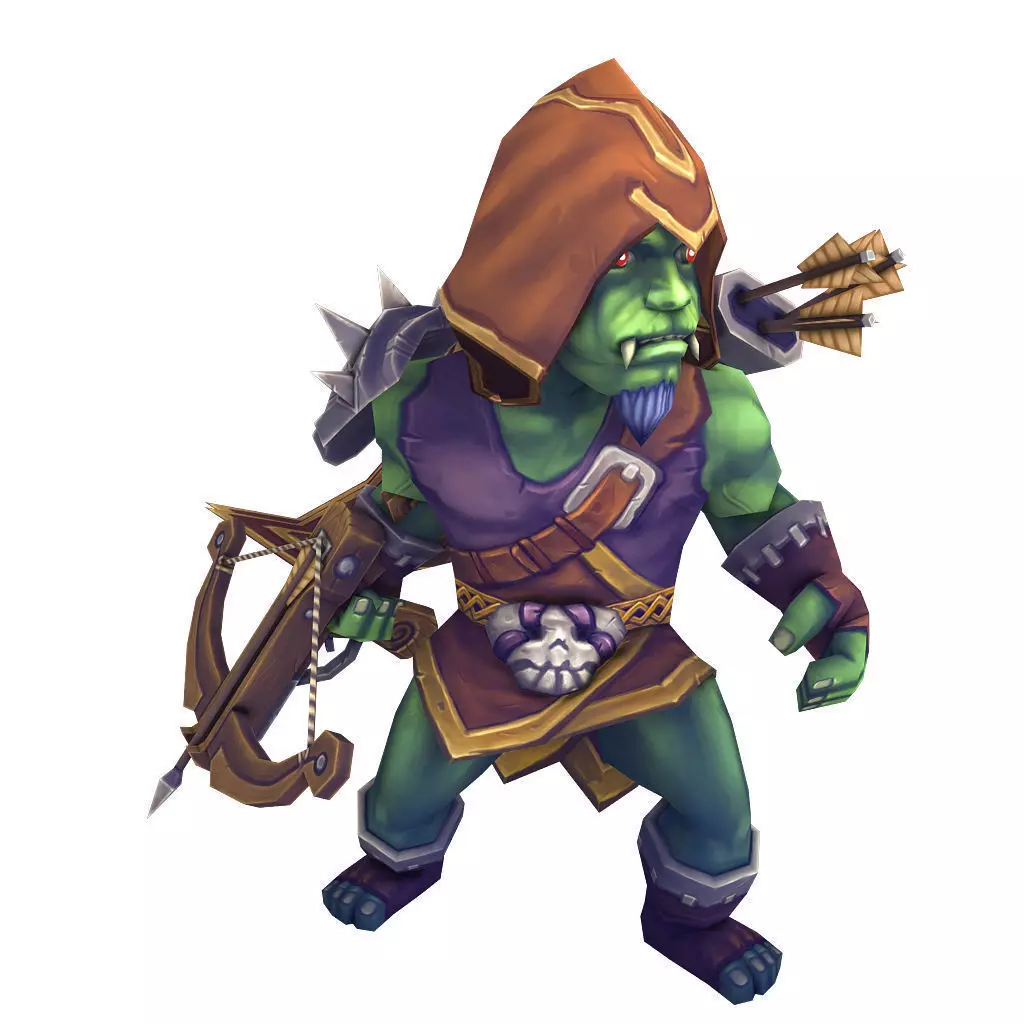 Orc Ranger Low-poly 3D model_0