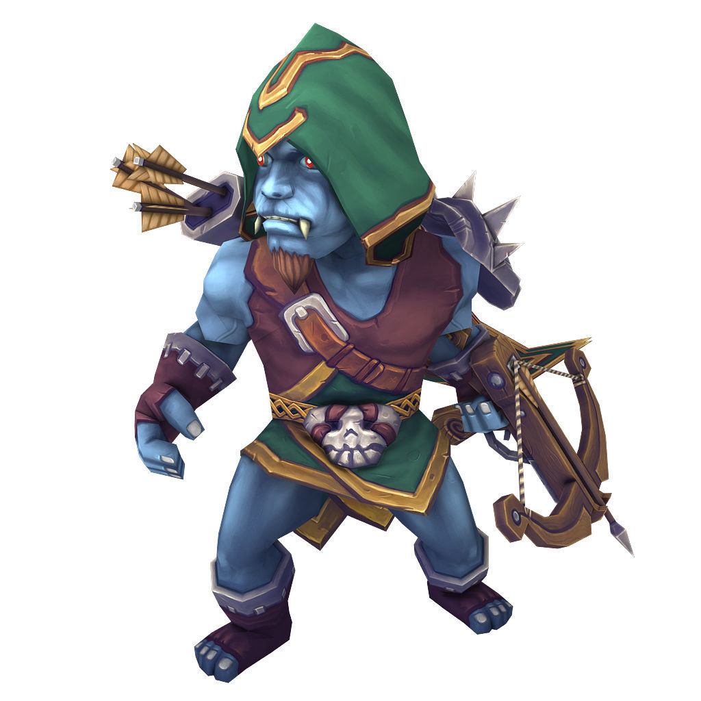 Orc Ranger Low-poly 3D model_1