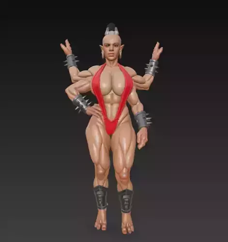 Sexy woman female goro 3D print model