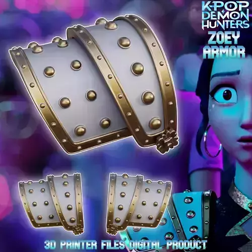 Zoey Cosplay Armor Kpop Demon Hunters 3D print model