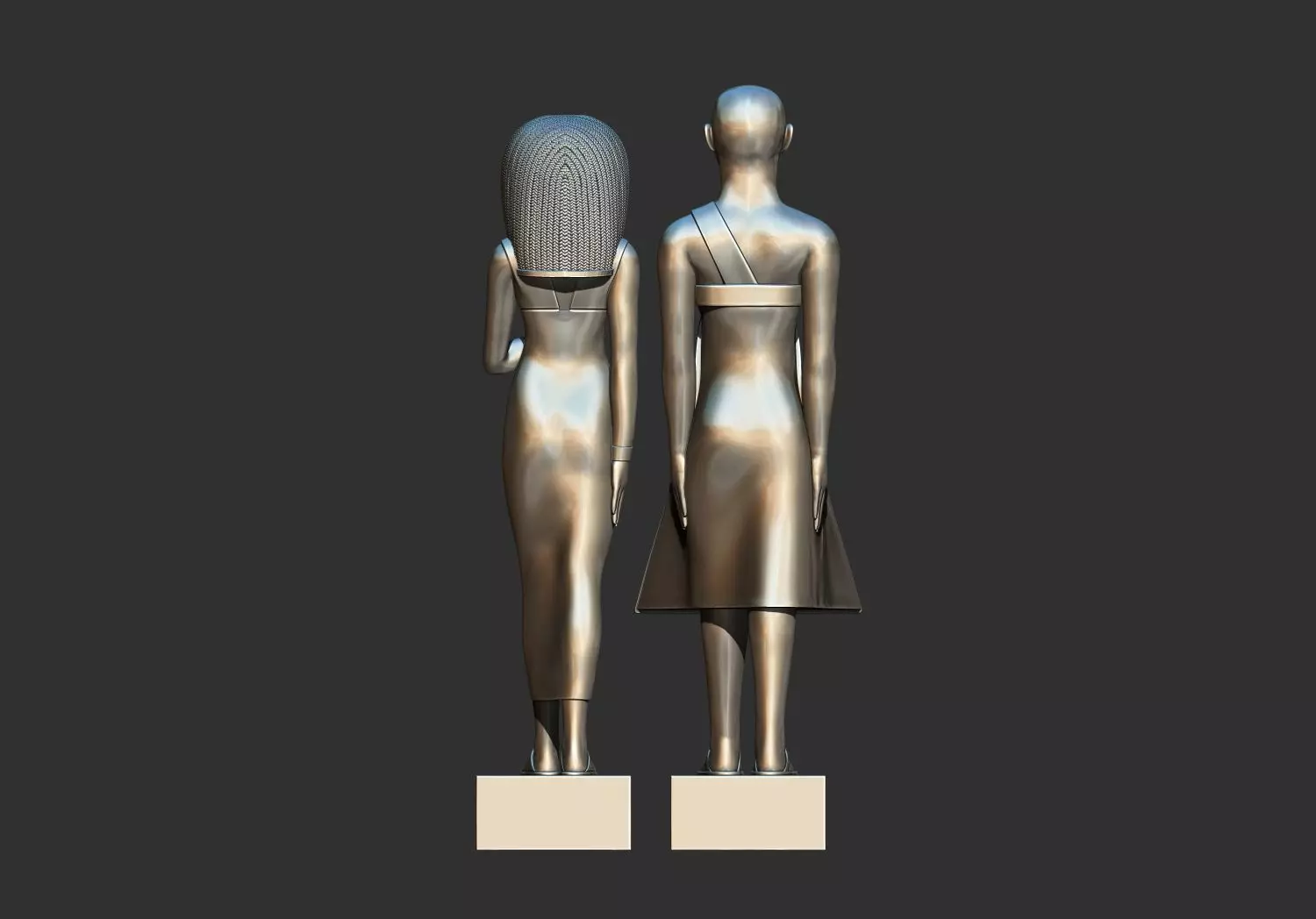 Egyptian  Priest Amenhotep and Wife Rana 3D Printable Model 3D print model_3