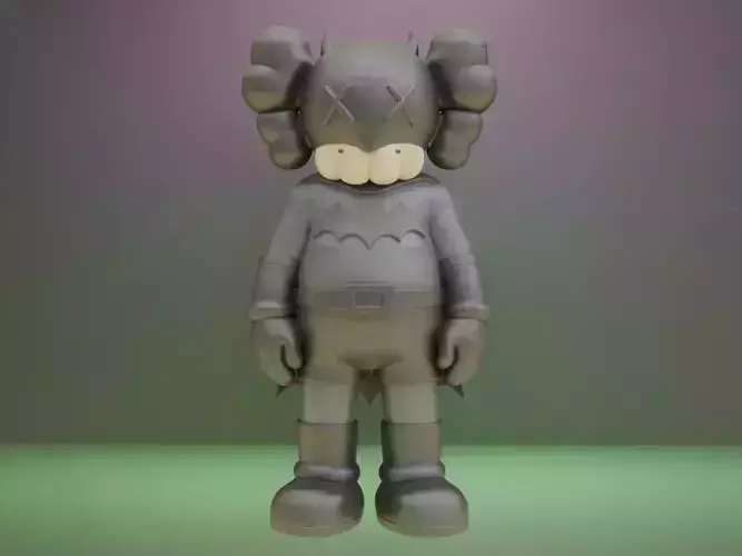 Kaws x Batman Collectible Art Toy Low-poly 3D model