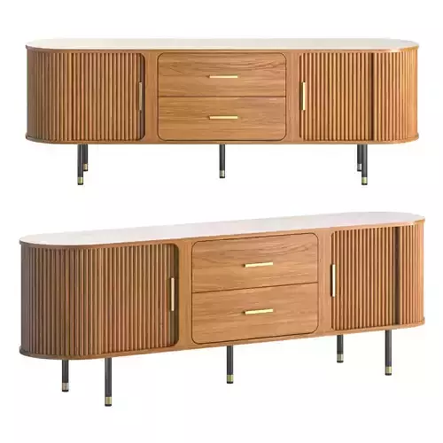 TV Stand Rolf 70 MCM Solid Wood Media Console