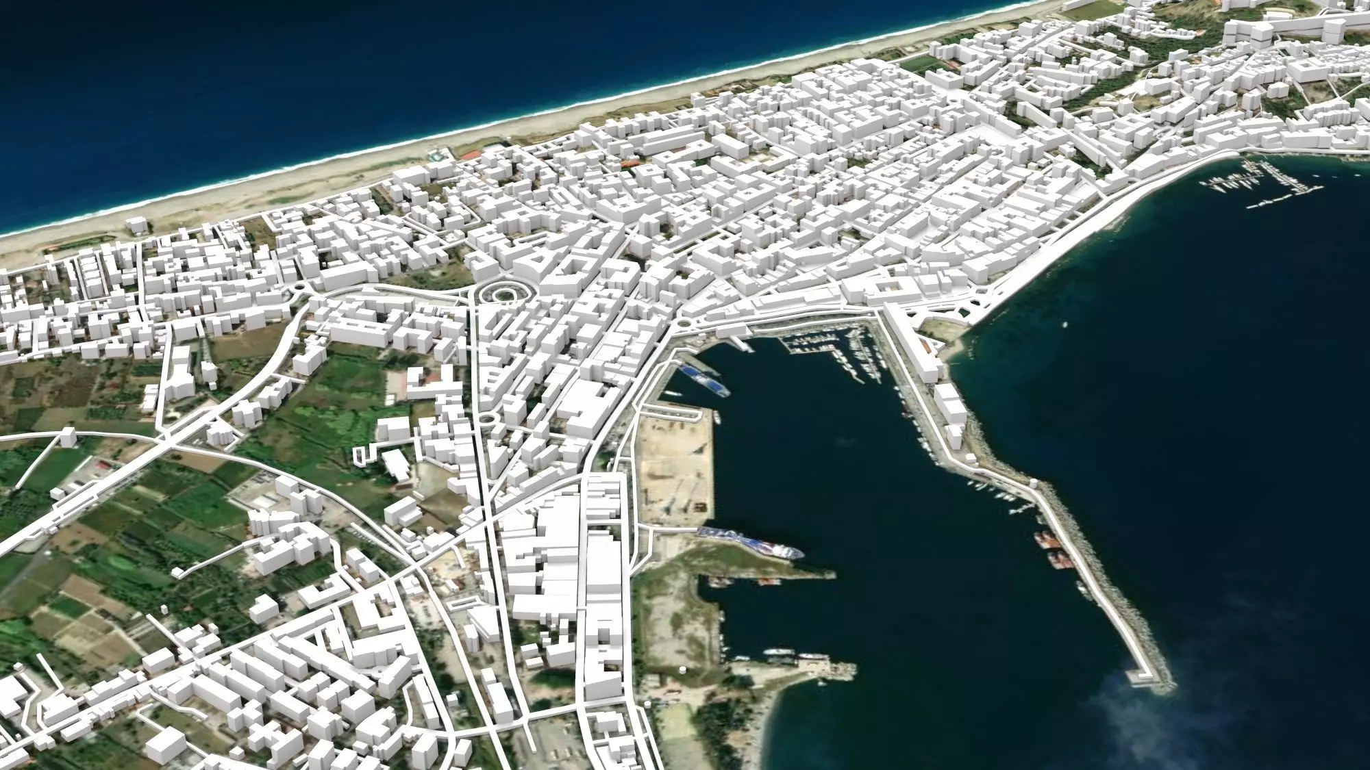 Cityscape Milazzo Italy 3D model_4