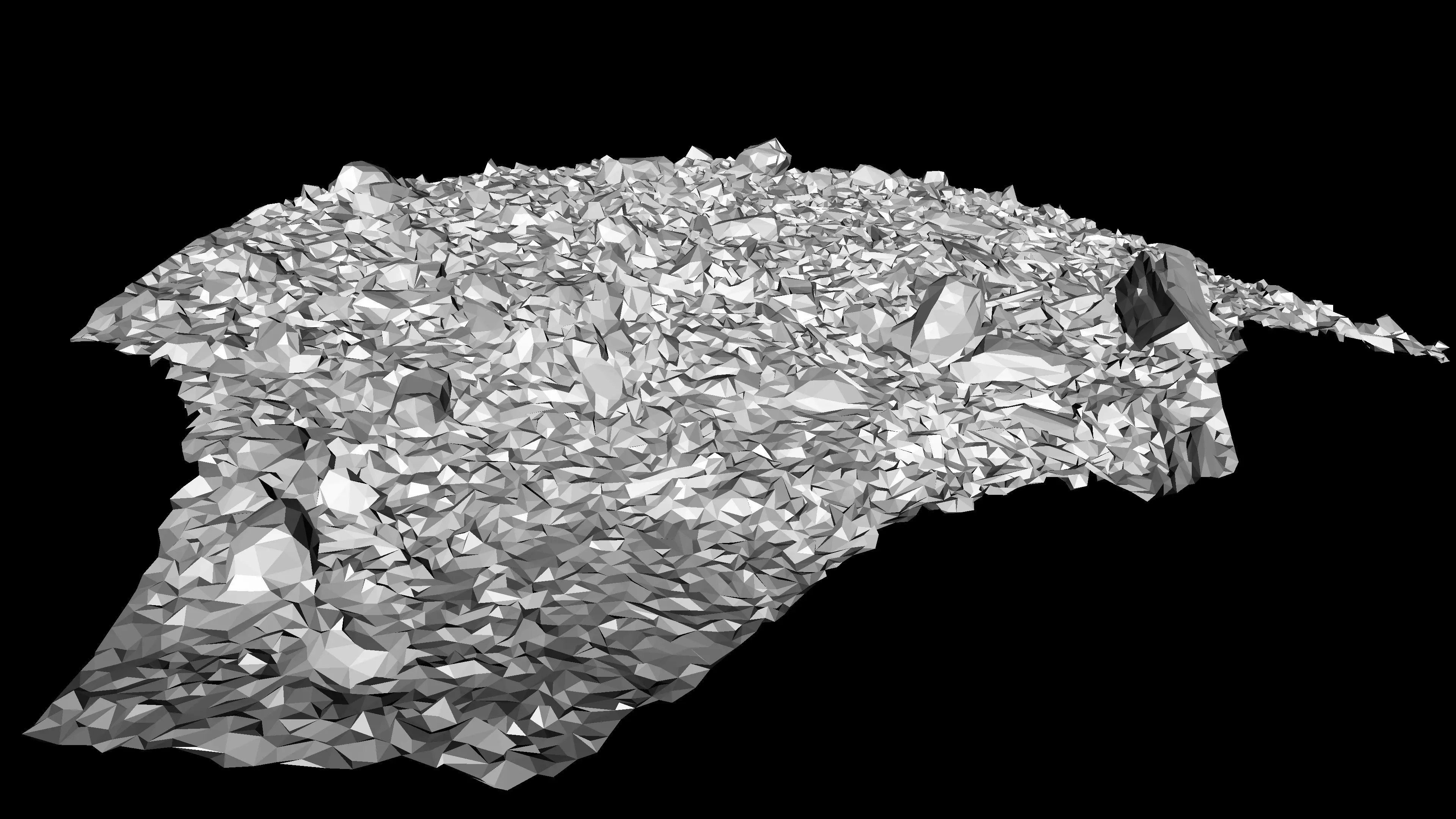 River bank with driftwood debris Low-poly 3D model_19