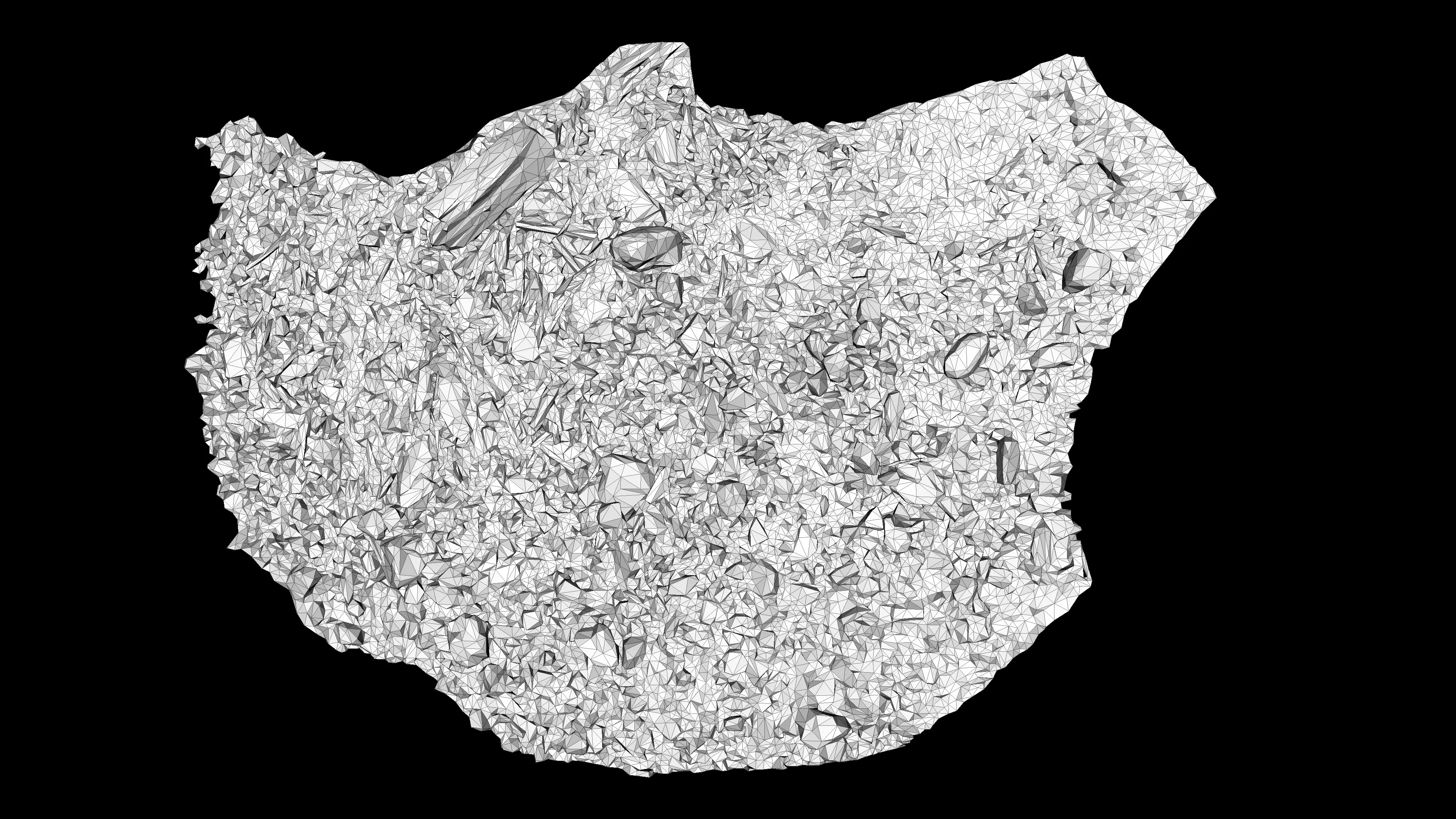 River bank with driftwood debris Low-poly 3D model_1