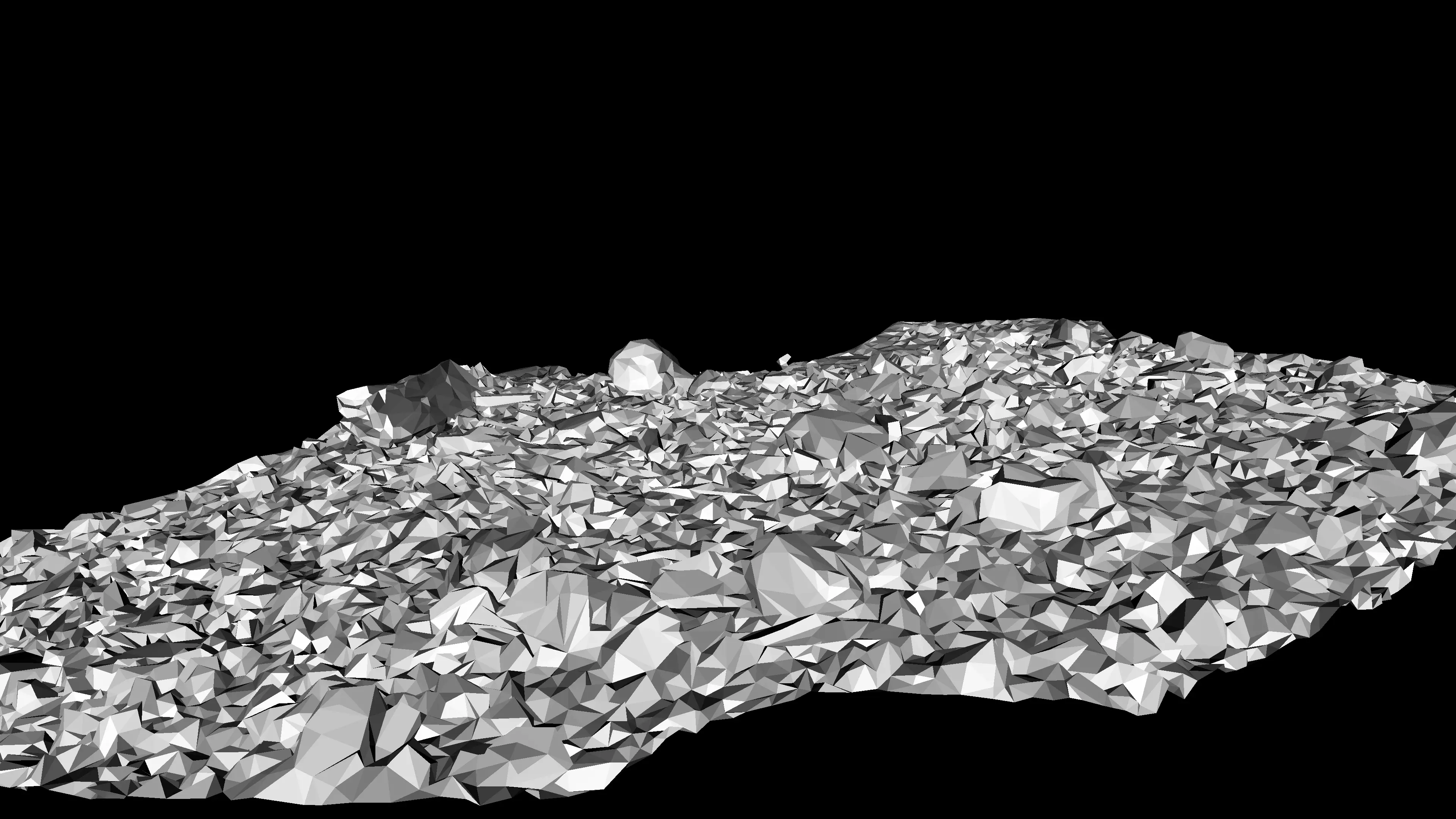 River bank with driftwood debris Low-poly 3D model_21