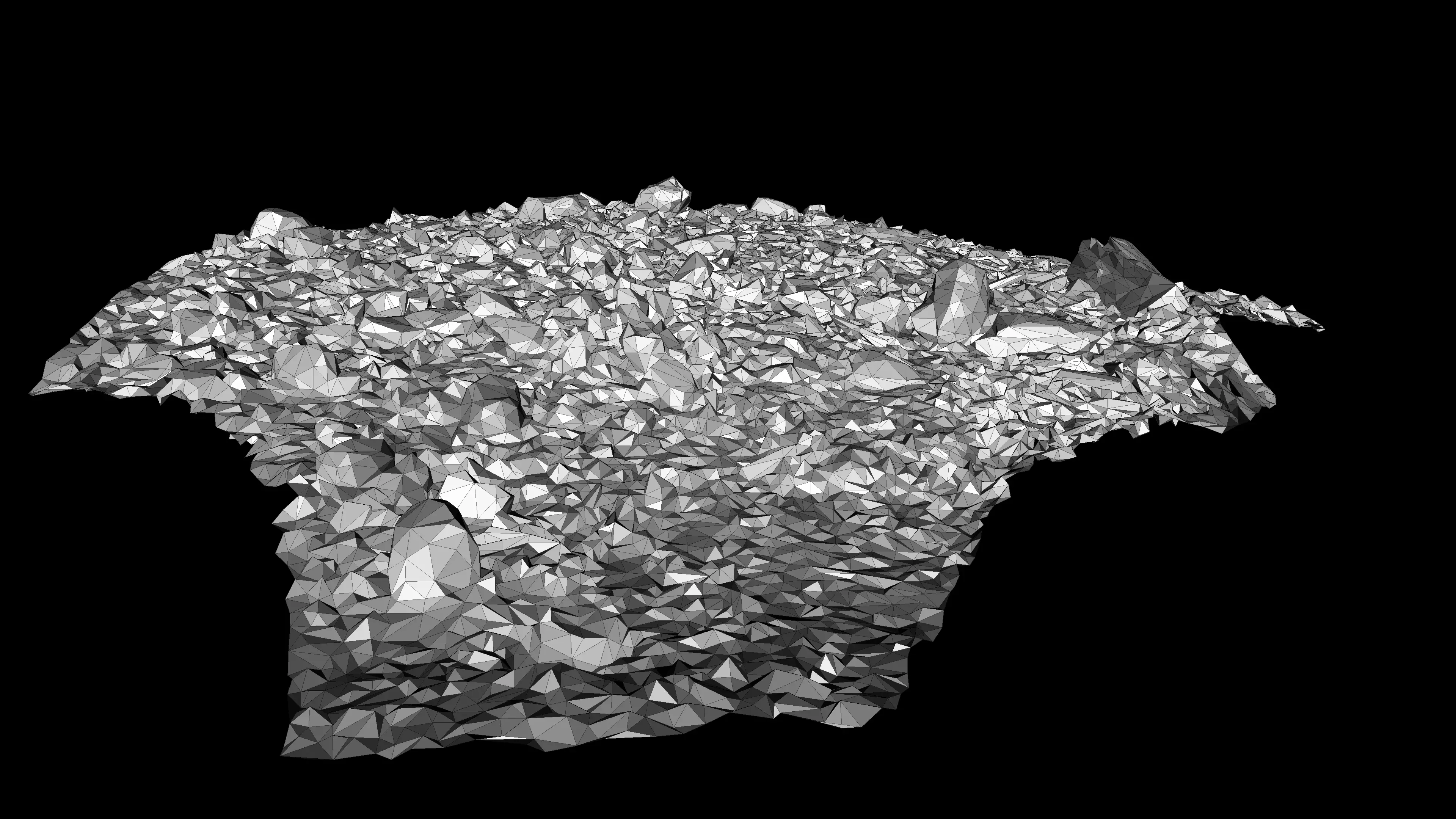 River bank with driftwood debris Low-poly 3D model_18