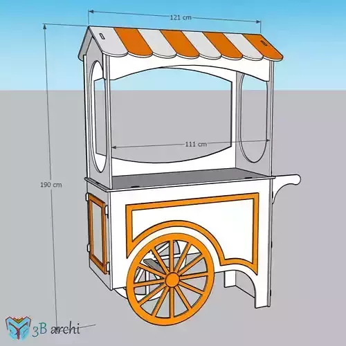 Sweet candy cart for party and birthday