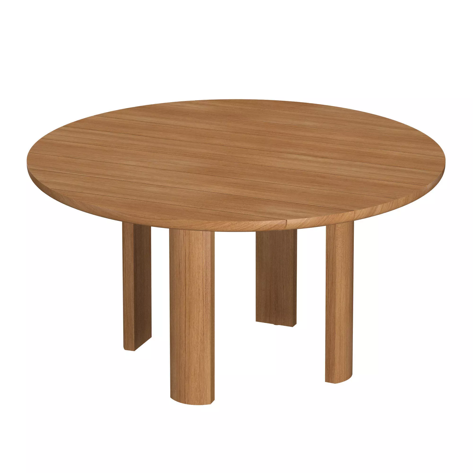 Lagos Teak Round Dining Table 3D model_1