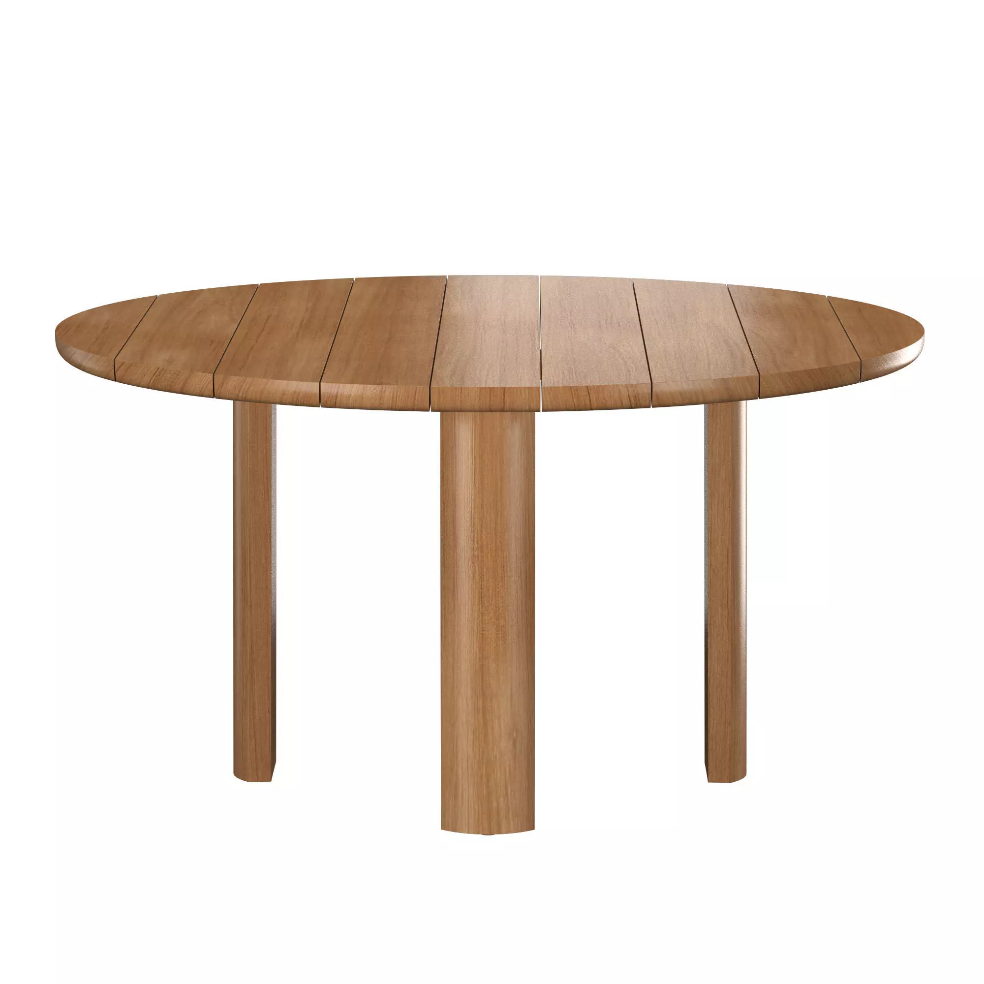 Lagos Teak Round Dining Table 3D model_2