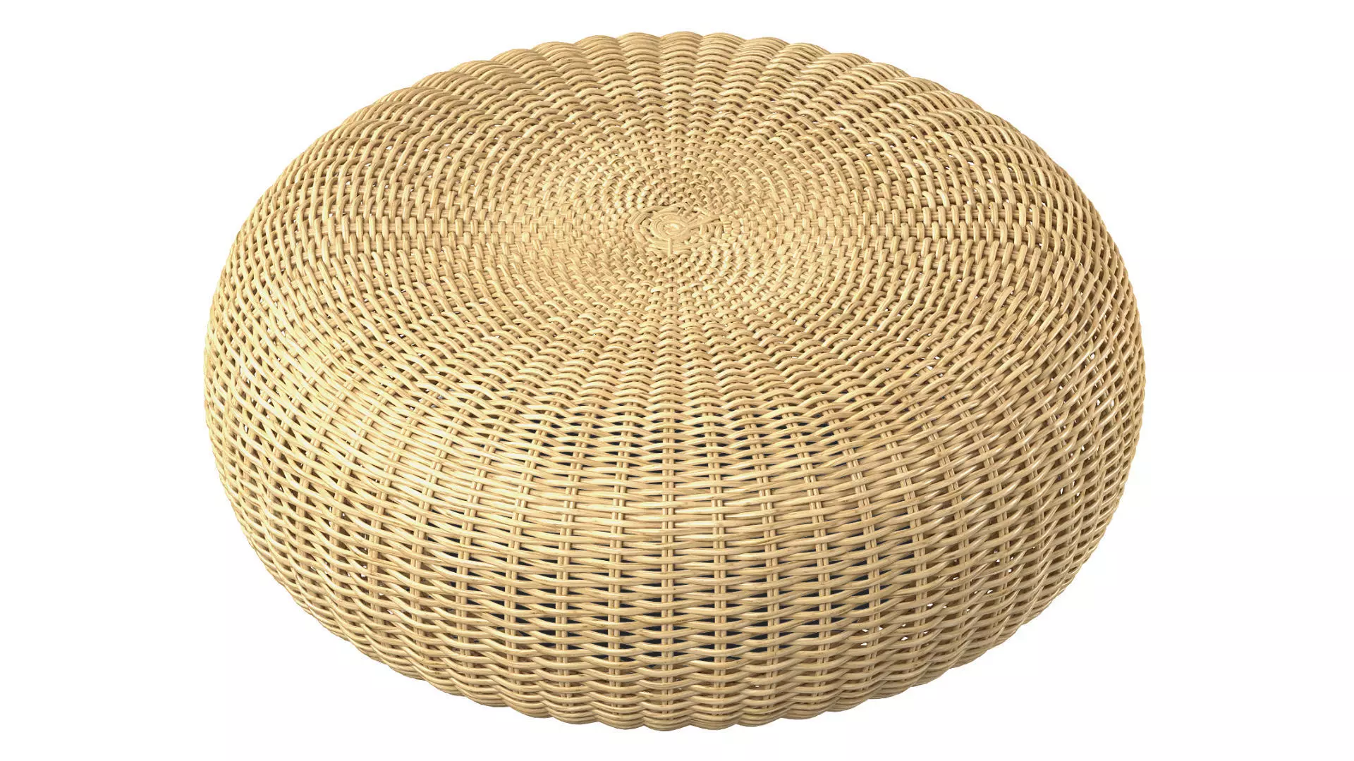 California beige round pouf 3D model_8