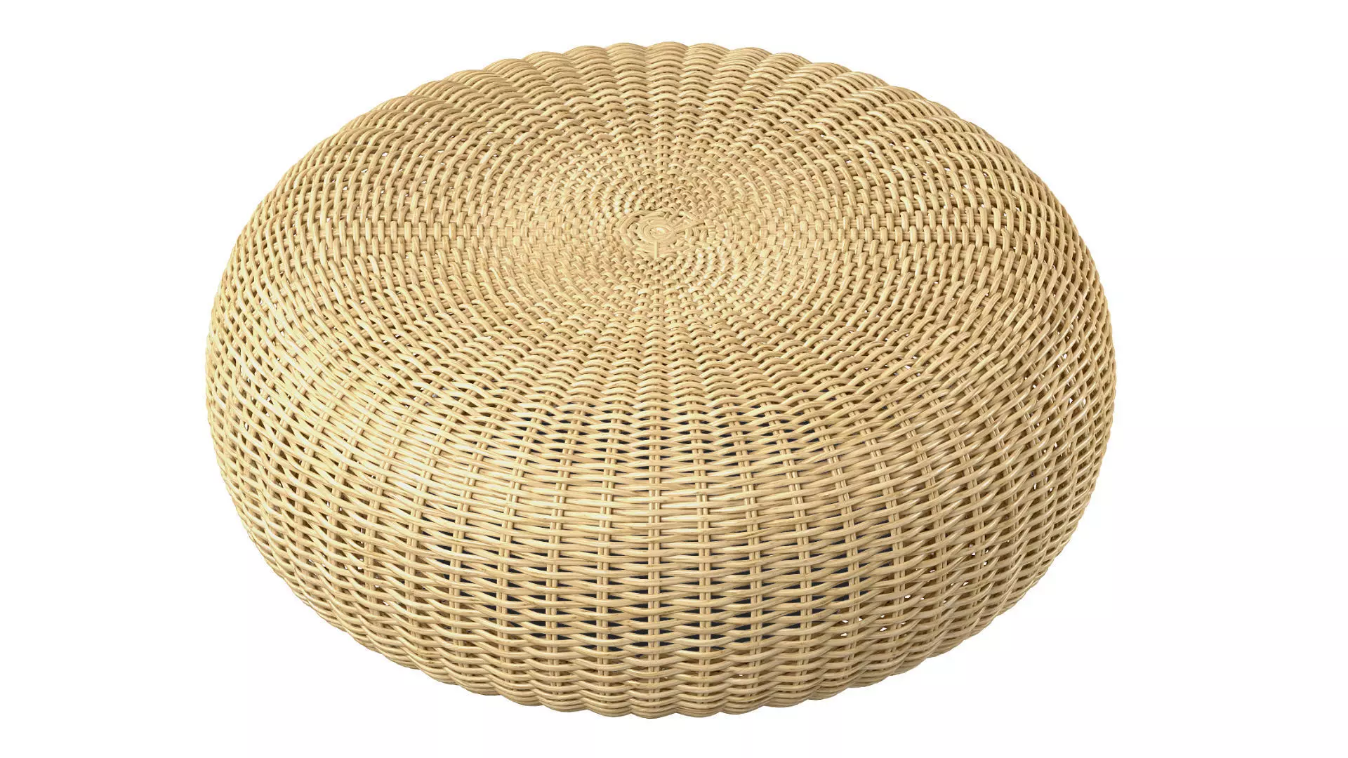 California beige round pouf 3D model_7