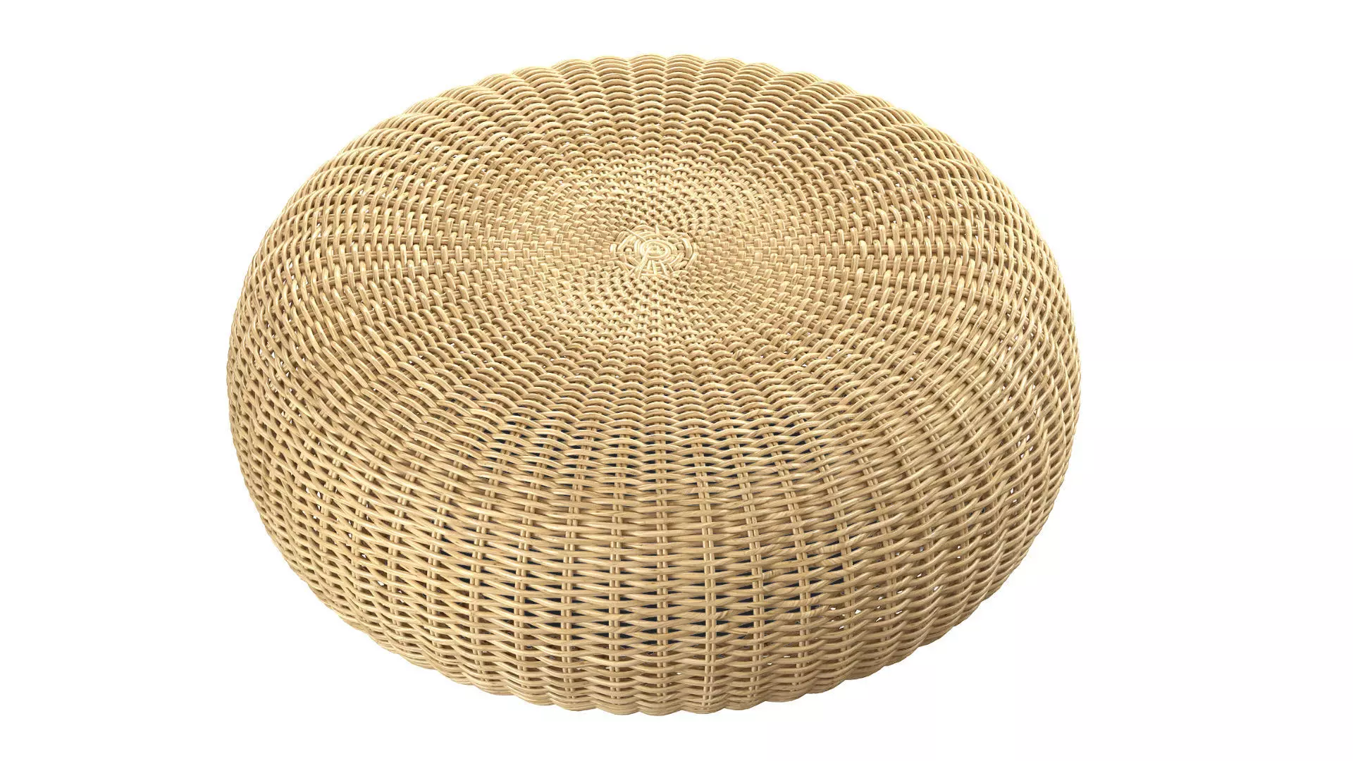 California beige round pouf 3D model_3