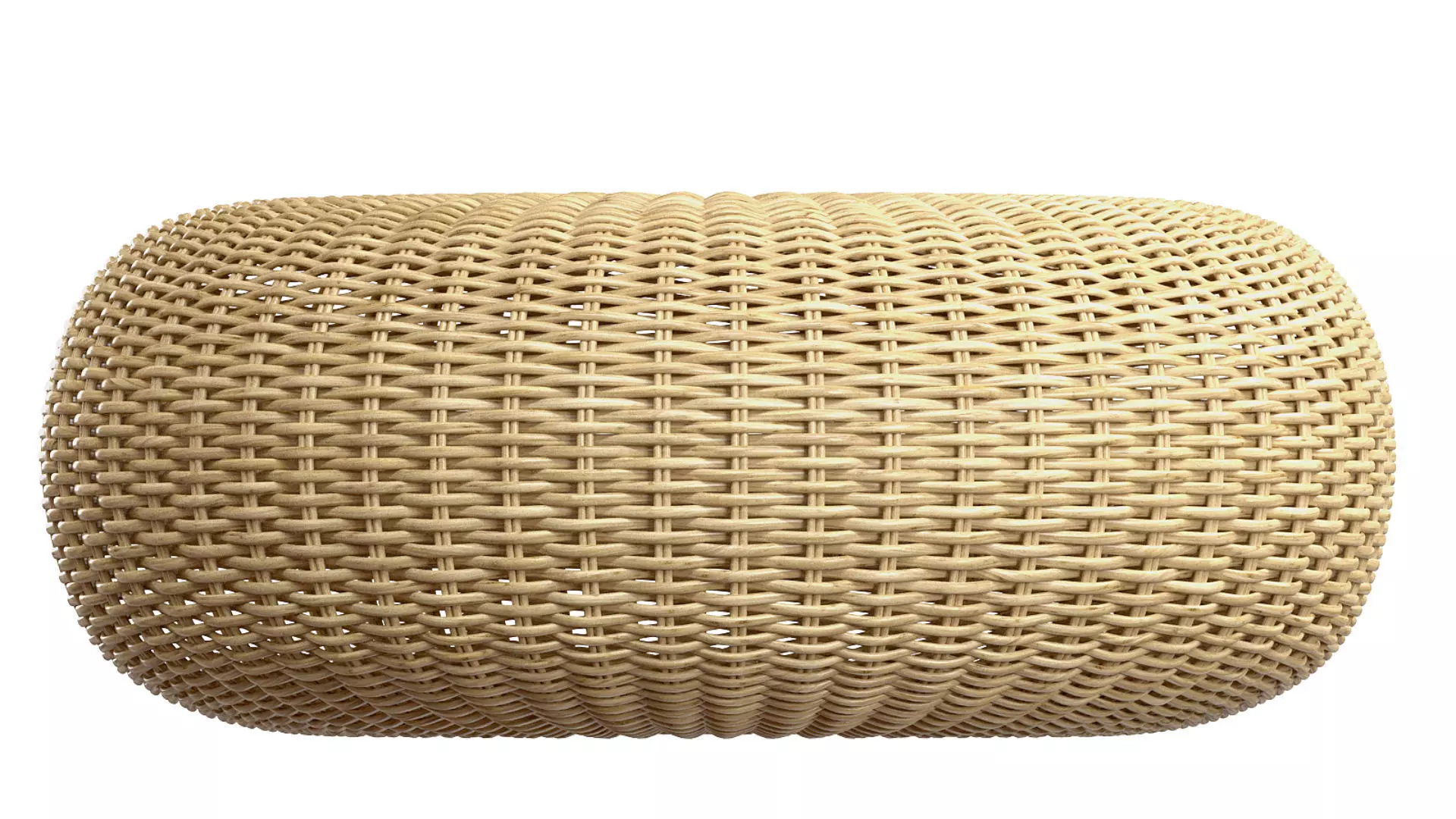 California beige round pouf 3D model_6