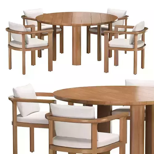 Lagos Teak Round Dining SET