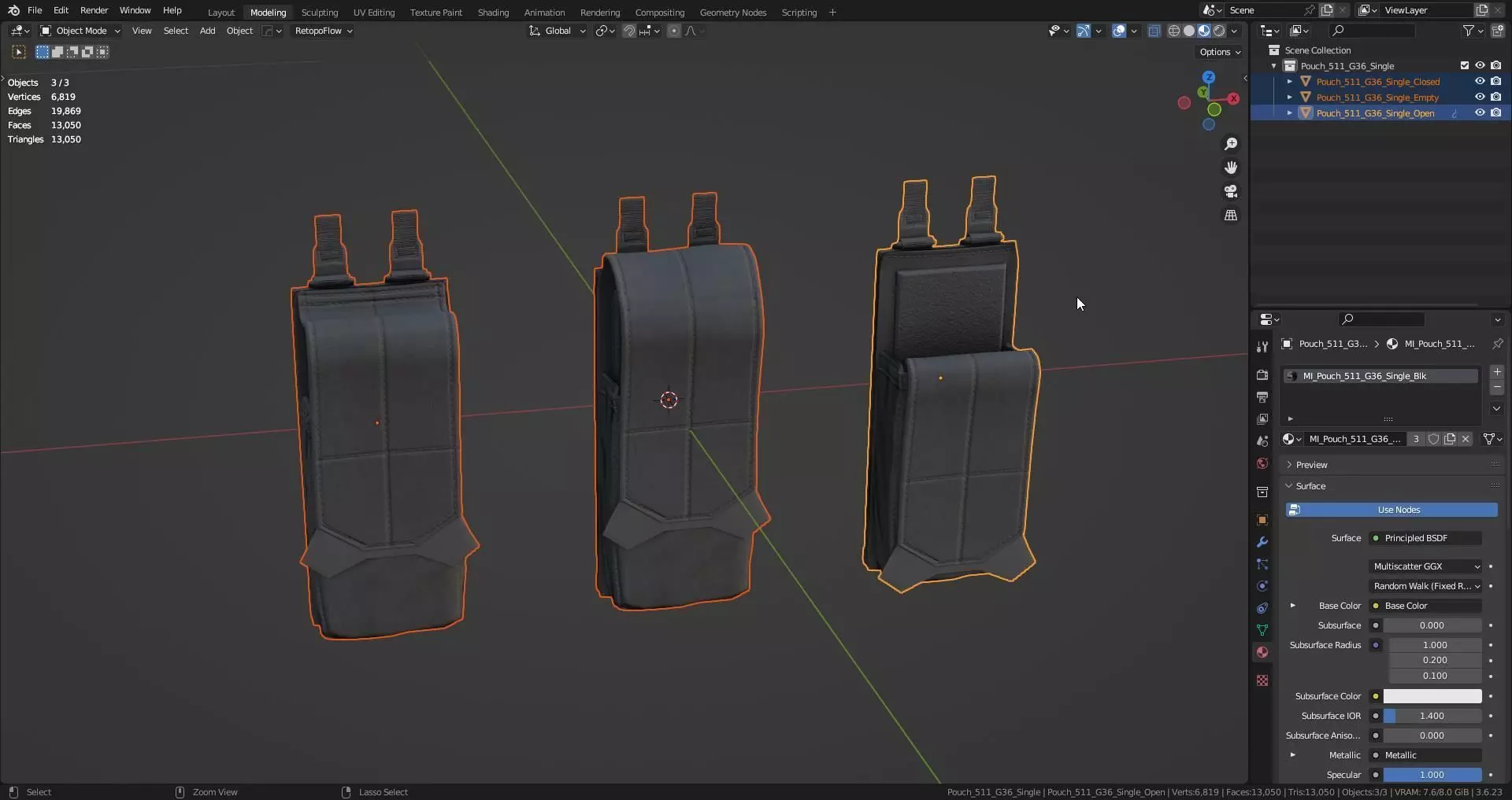 511 G36 FLEX SINGLE POUCH Low-poly 3D model_5