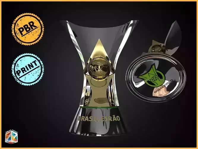 Trofeu do Campeonato Brasileiro Serie A trophy football award 3D model
